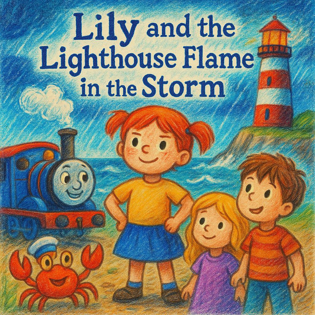 Lily and the Lighthouse Flame in the Storm