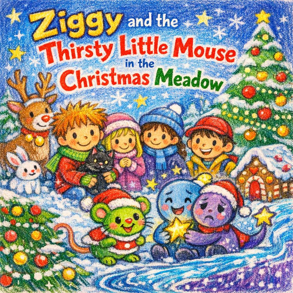 Ziggy and the Thirsty Little Mouse in the Christmas Meadow