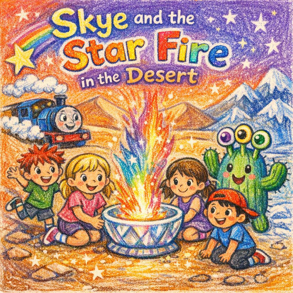 Skye and the Star Fire in the Desert