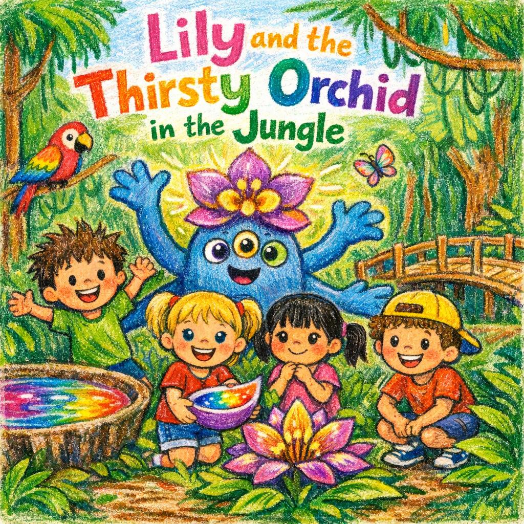 Lily and the Thirsty Orchid in the Jungle