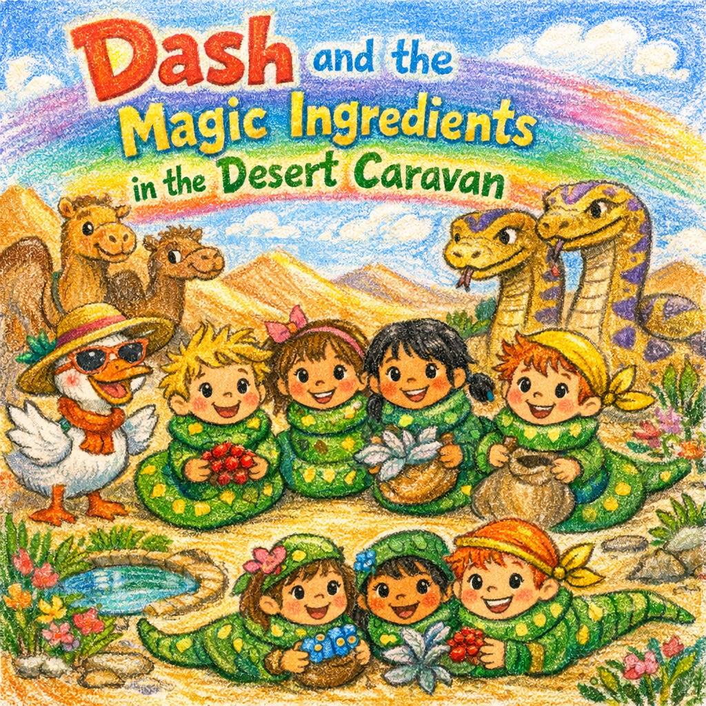 Dash and the Magic Ingredients in the Desert Caravan
