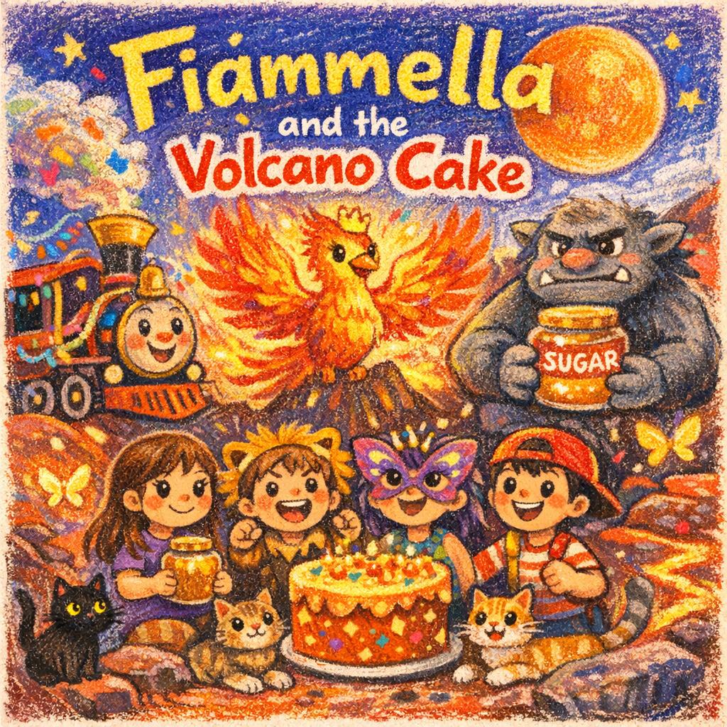 Fiammella and the Volcano Cake